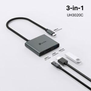 HUB TP-LINK UH3020C 3X1 USB-C A HDMI/USB3,0/USB-C