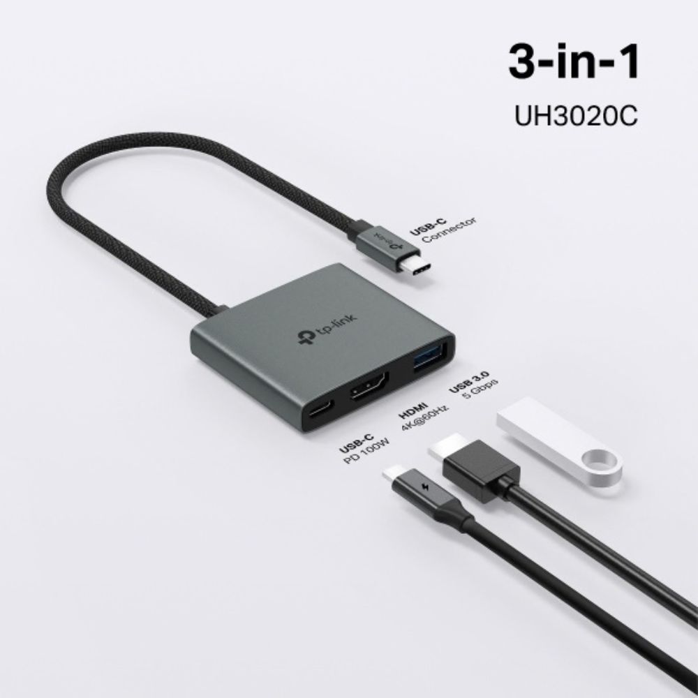 HUB TP-LINK UH3020C 3X1 USB-C A HDMI/USB3,0/USB-C